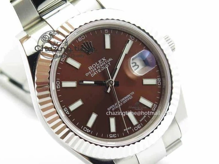 MiroTime 1221 DateJust II 41mm SS BP Maker Best Edition Brown Dial On SS Bracelet SA Modern 3734